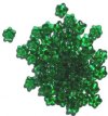 50 3x8mm Emerald Cupped Flowers